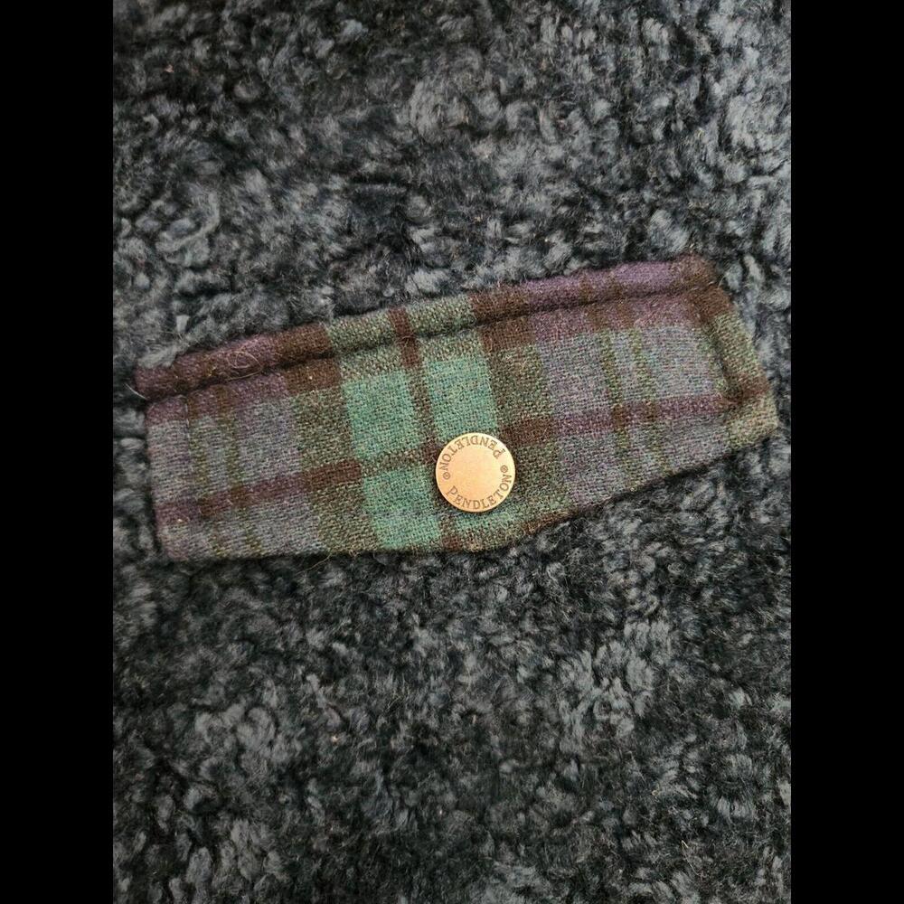 Pendleton Teal Teddy Jacket With Plaid Accent - image 5